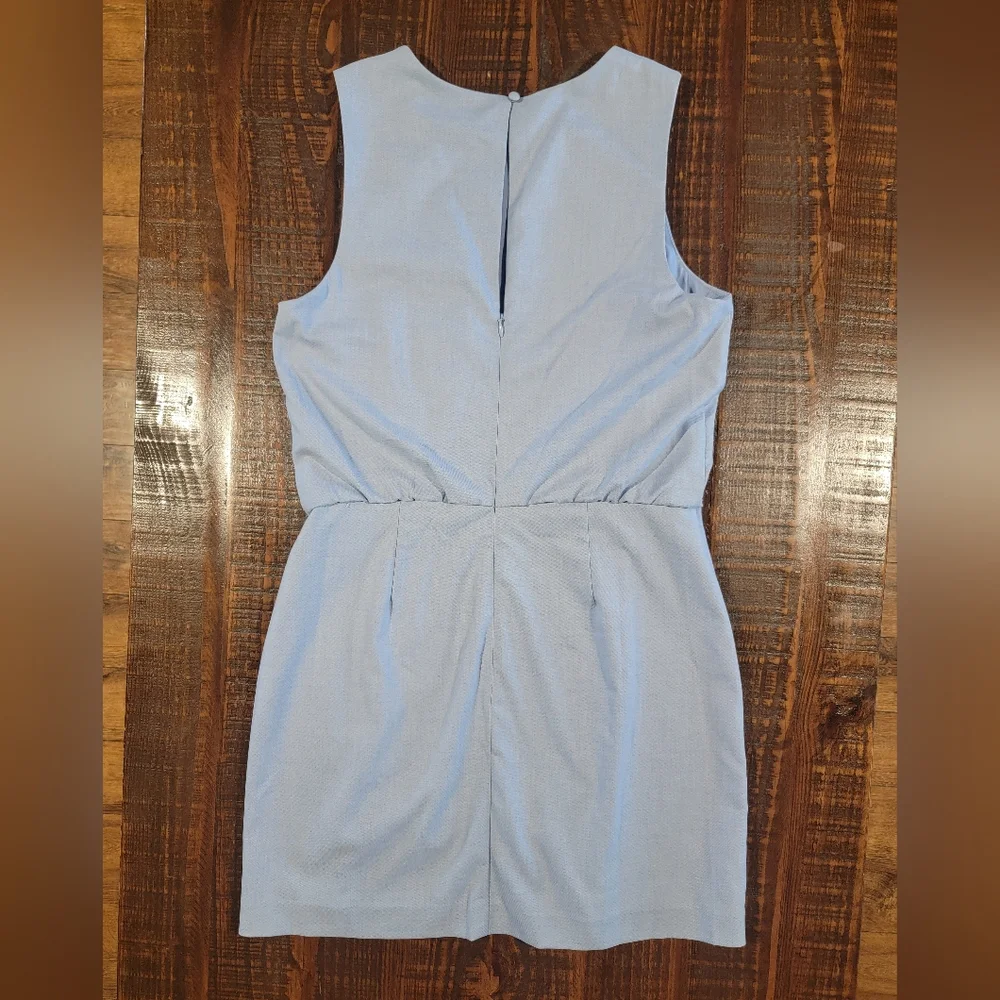 Banana Republic Sculpted‎ Blousant-Waist Mini Dress Size 10 EUC Blue Stretch